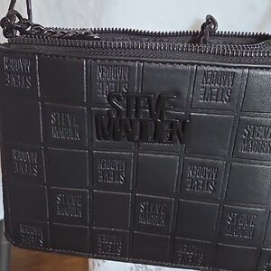 Steve Madden Textured Black Belt Bag